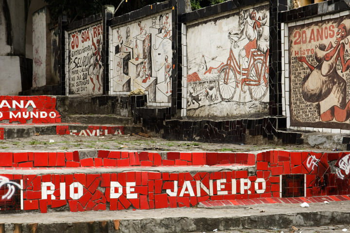 The Red Steps of Lapa Rio - Brazil